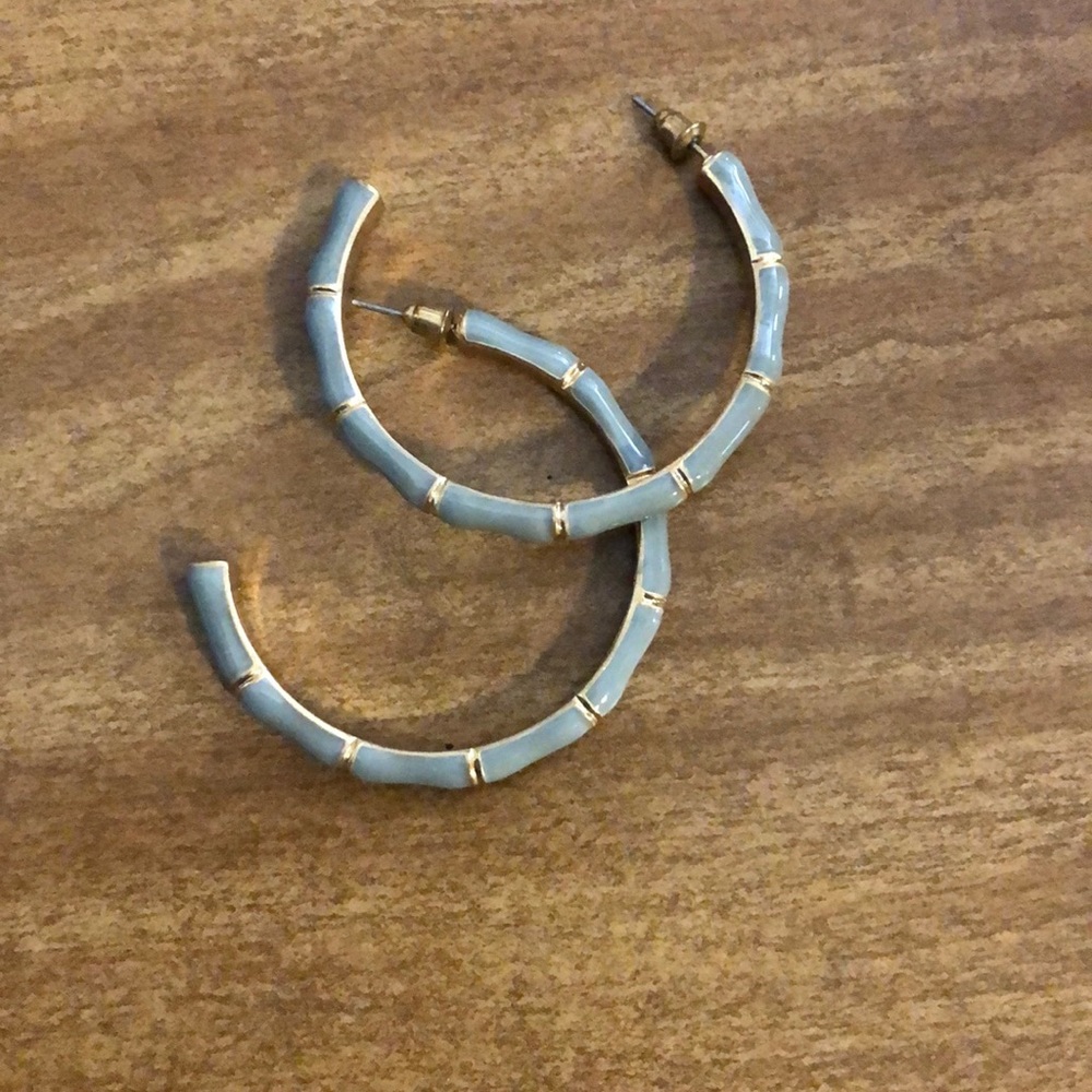 NWOT gray bamboo earrings
